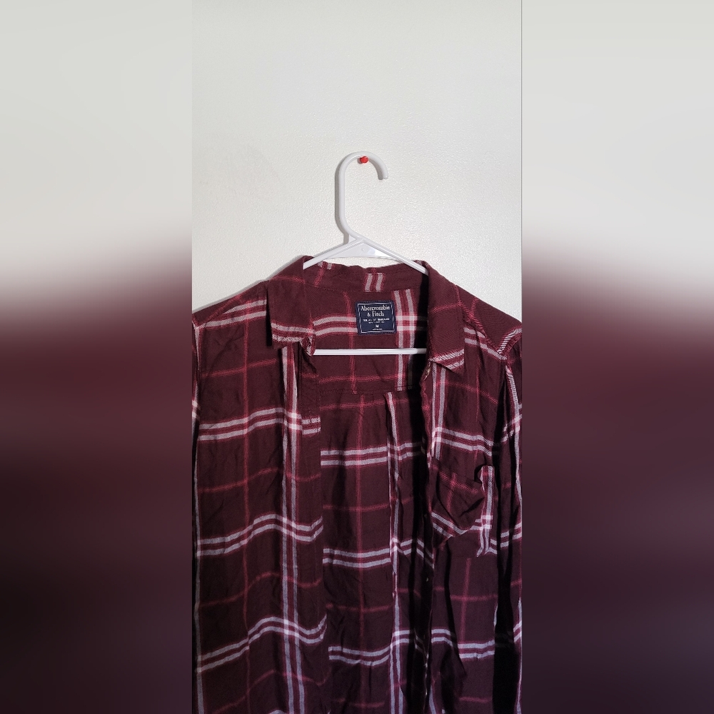 Maroon Plaid Shirt